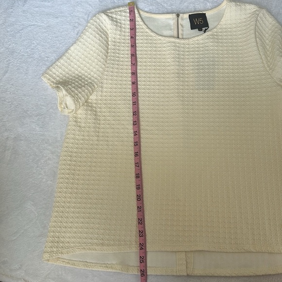 NWT‎ W5 Anthropologie Women’s Butter Yellow Coastal Grandma Relaxed Boxy Top XL - Picture 7 of 8